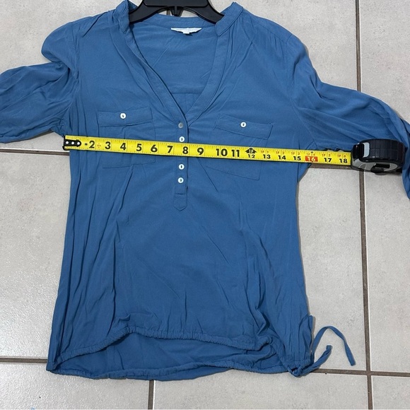 RW & Co Women Blue 3/4 Sleeve‎ button Shirt size XS - Picture 8 of 9